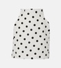 Polka-dot high-rise taffeta miniskirt