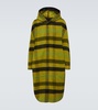 Checked wool coat