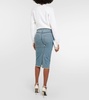 Denim pencil skirt