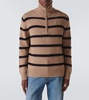 Wool and cashmere half-zip sweater