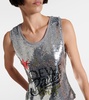 Paula's Ibiza logo sequined tank top