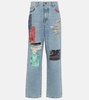 The Twelve Signs patchwork jeans