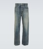 Mid-rise tapered jeans