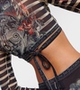 Tattoo Collection mesh crop top