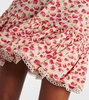 Bruna polka-dot ruffled minidress