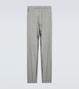 Checked silk-blend pants