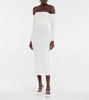 Bridal Tate stretch-crêpe midi dress