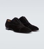 Alpha Male velour Oxford shoes