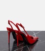 105mm Lollo patent leather slingbacks