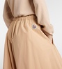 Logo cotton midi skirt