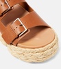 Qiana leather platform sandals