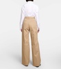 Flavie high-rise wide cotton pants