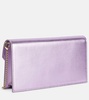 Loubi54 Small logo leather clutch