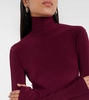 Turtleneck open-back gown