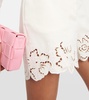 Embroidered cotton shorts