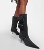 Jeanne denim knee-high boots 