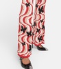 Printed high-rise flare pants