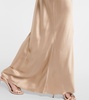 Silk satin maxi skirt