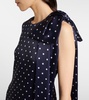 Bow-detail polka-dot maxi dress