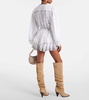 Jocadia ruffled cotton miniskirt