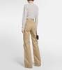 Quentin high-rise cotton flared pants