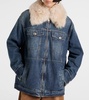 Calcina faux fur-trimmed denim jacket