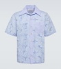 Highlife floral cotton-blend bowling shirt