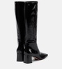 55 patent leather knee-high boots