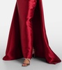 Alba embellished draped satin gown