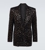 Atticus leopard-print tuxedo jacket