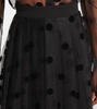 Polka-dot tulle midi skirt