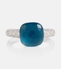 Nudo 18kt gold ring with London blue topaz and diamonds