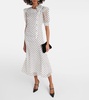 Alessandra Rich Polka-Dot Puff-Sleeved Dress