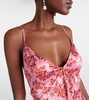 Trinny floral silk satin slip dress