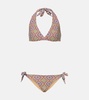 Printed halterneck bikini