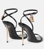 Padlock leather sandals