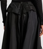 Deconstructed taffeta midi skirt