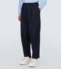 Wool straight pants