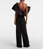 Perla ruffled satin-trimmed jumpsuit