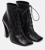 Reese leather peep-toe ankle boots