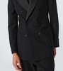 Double-breasted wool-blend tuxedo jacket 