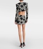 Embellished jacquard miniskirt