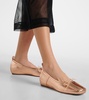 Classic pleated leather ballet flats