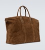 Giant suede duffel bag