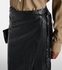 Bert leather midi skirt