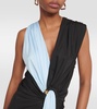 Draped jersey maxi dress