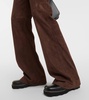 Vesta high-rise suede flared pants