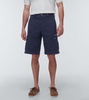 Cotton gabardine cargo shorts