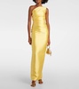 Kira one-shoulder twill gown