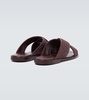 Otawi leather-trimmed raffia sandals